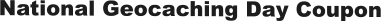 National Geocaching Day Coupon